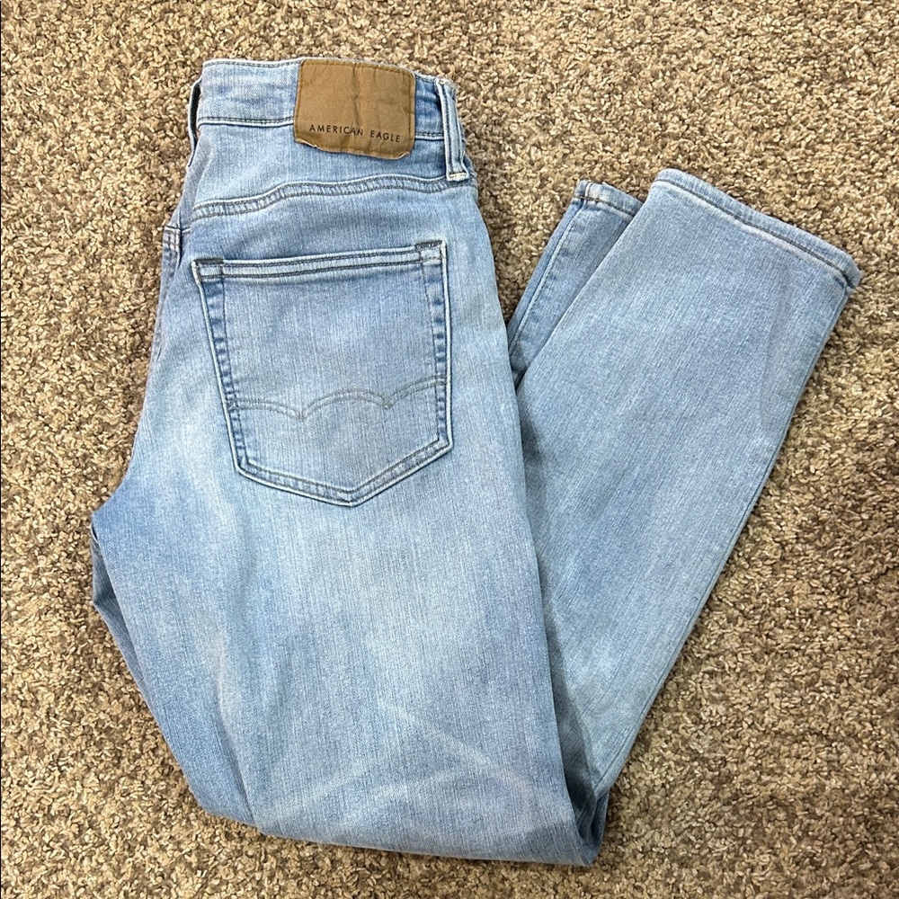 American Eagle Outfitters Men's Light Blue Slim Jeans